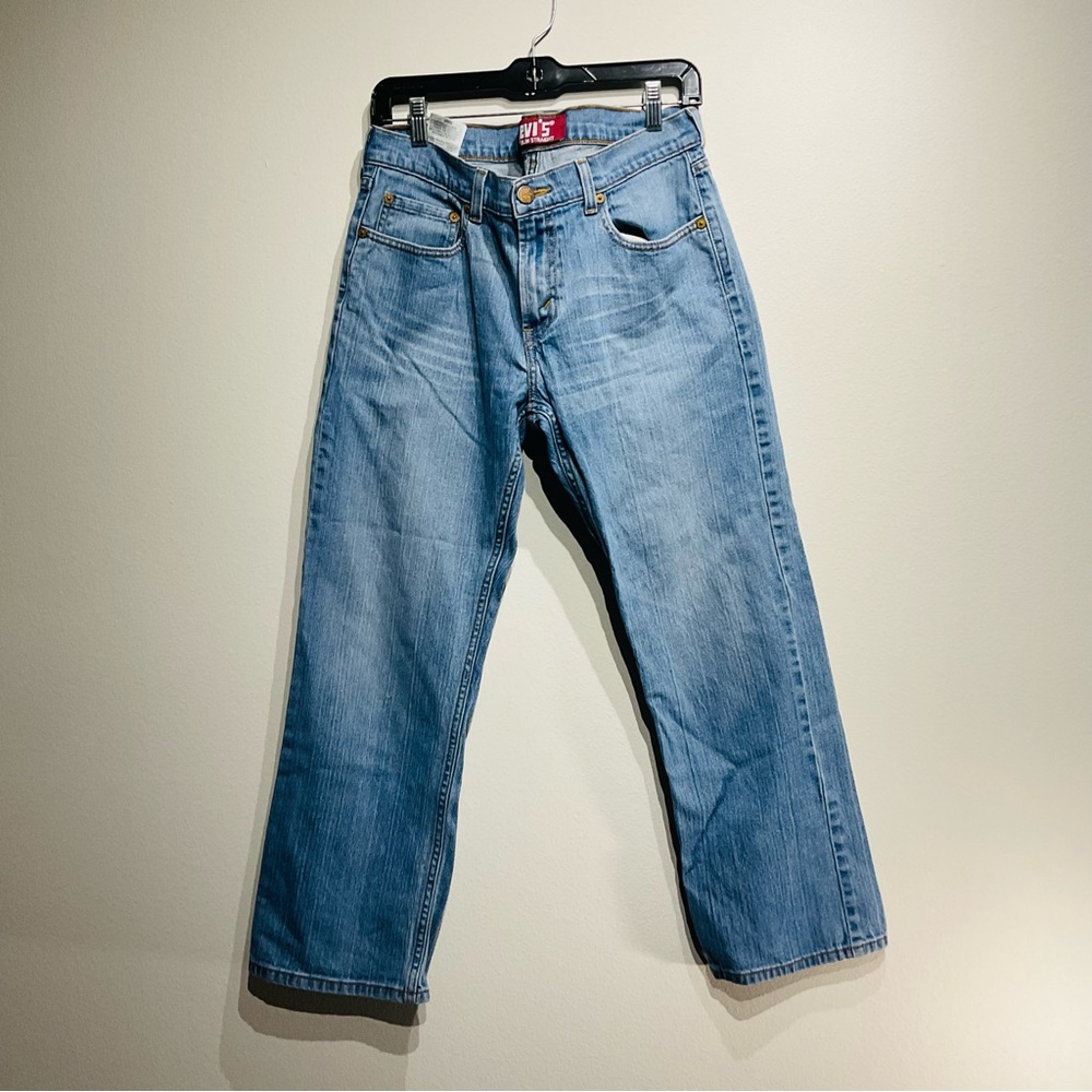 Levi's 514 Slim Straight Relaxed Fit Light Blue Jeans 32 x 27 Vintage Fit Jeans - Picture 2 of 10